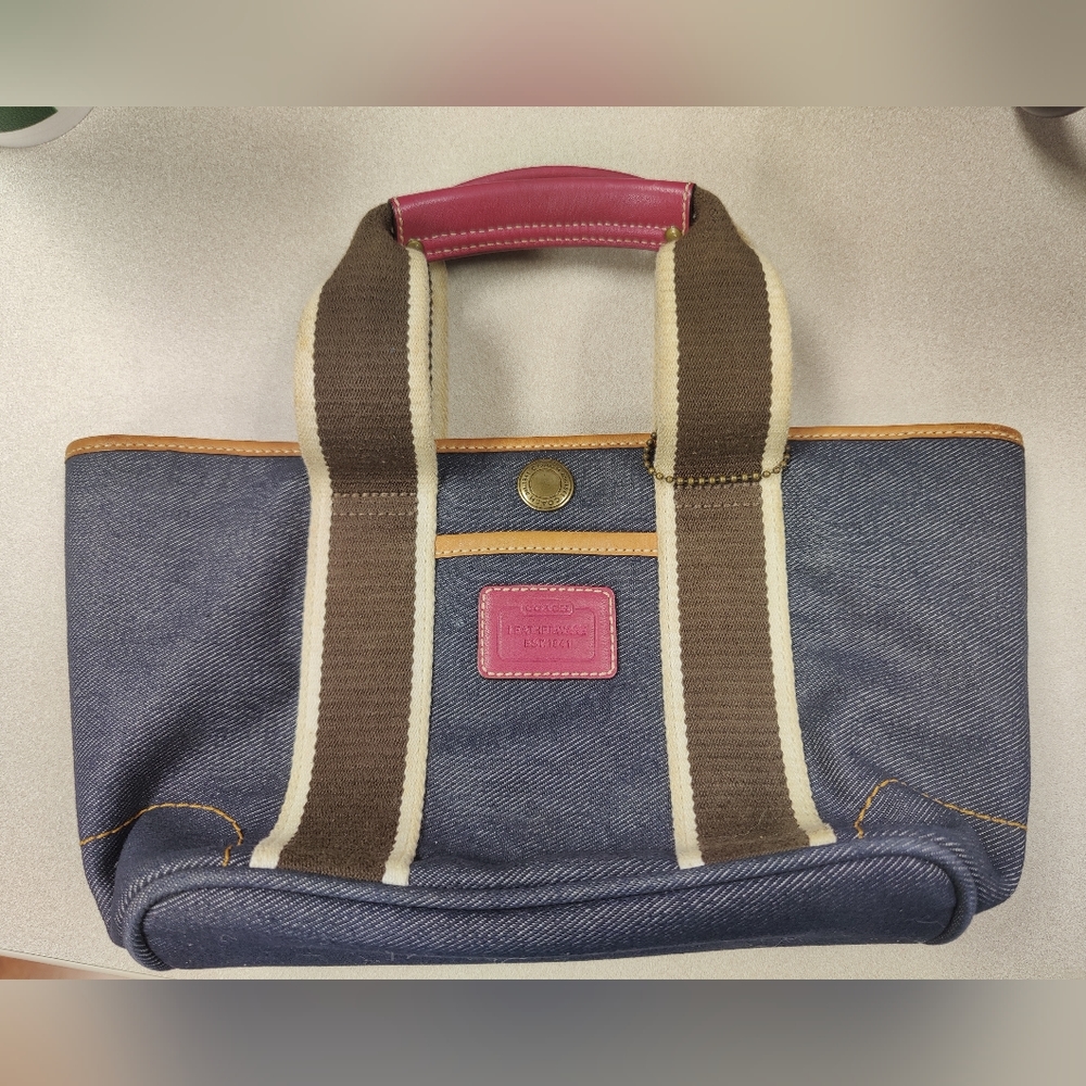 Authentic Coach denim bag